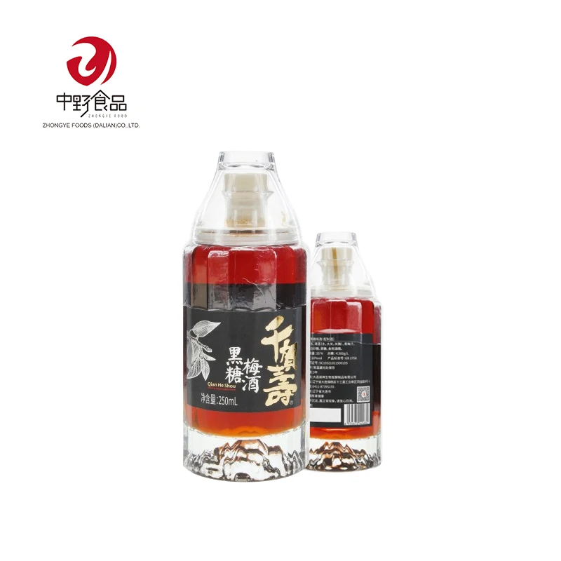 Alcoholic Beverages Fruit Wine Bottle Low Price Plum Wine 250ml Bottle Packaging with 3 Years Shelf Life Fermented 10 % Alcohol