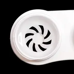 Cosplay Crazy Halloween Yearly Color Lens Spiral D1 Black White Rinnegan Contact Lenses