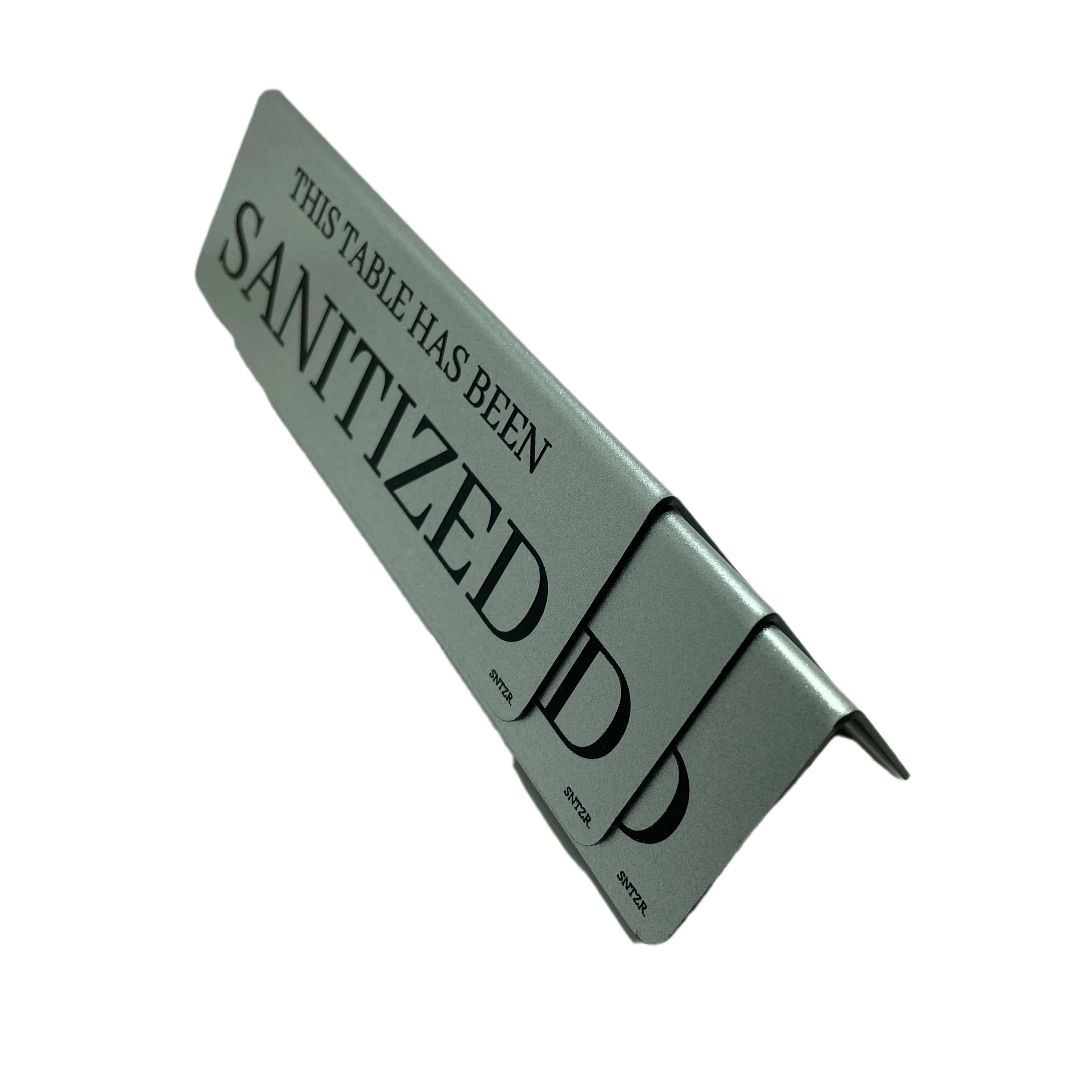 High Quality custom engraving ABS L Shape Acrylic Table Sign Price Tag Label Display Traffolyte Promotion Card Stand Table Tent
