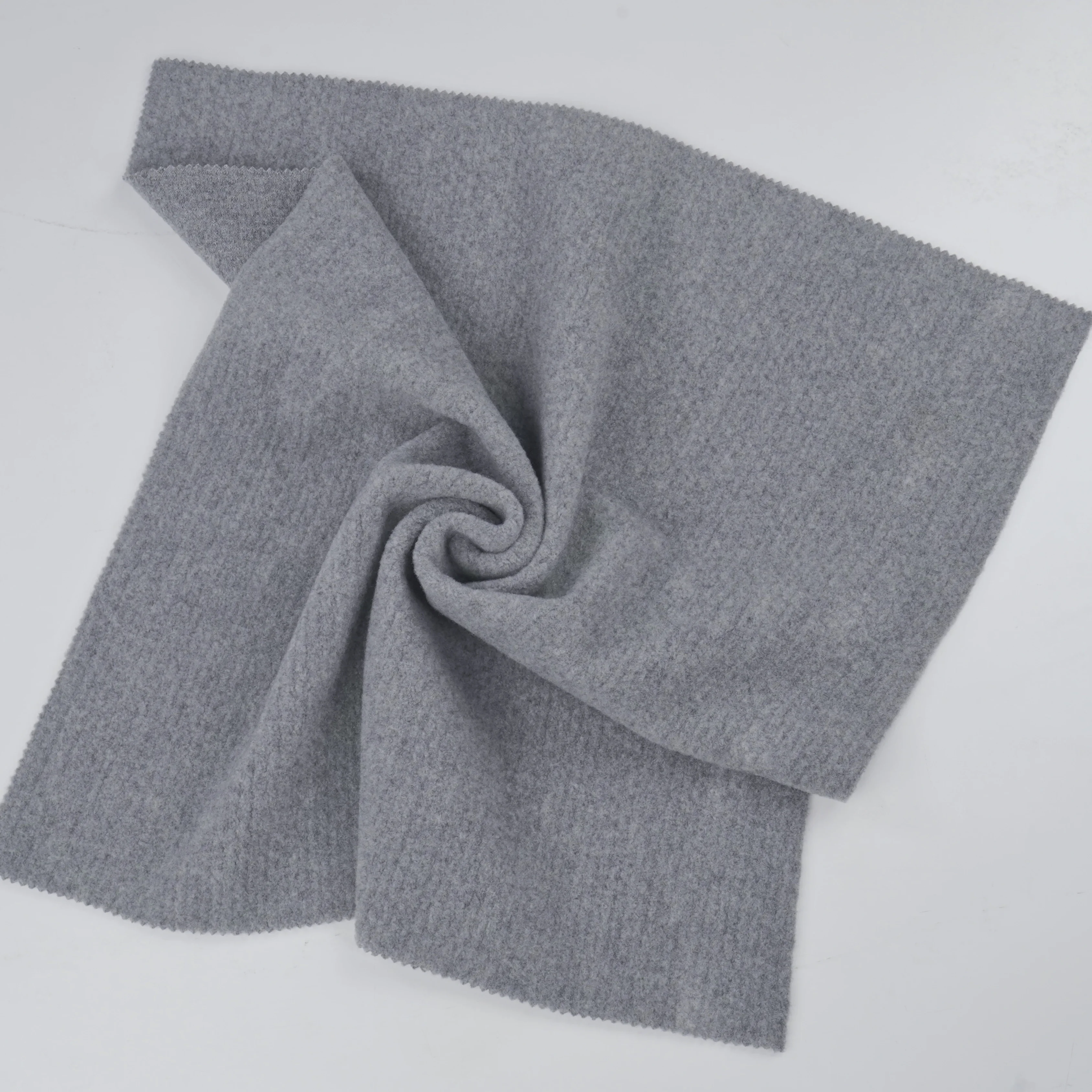 Wholesale Anti Pill Super Soft 82%T  18%R polyester Sherpa Boucle Fleece Fabric For Winter Coat