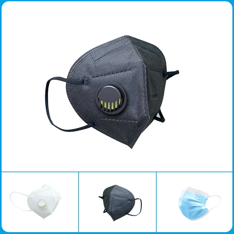 
Wholesale Medical black Mask Face Color Facemask Disposable Black Kn95 mask With Filter 