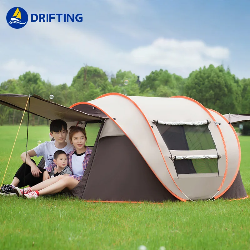 Free build outdoor Fully automatic field Rainproof boat  Instant Camping Beach pop up tent