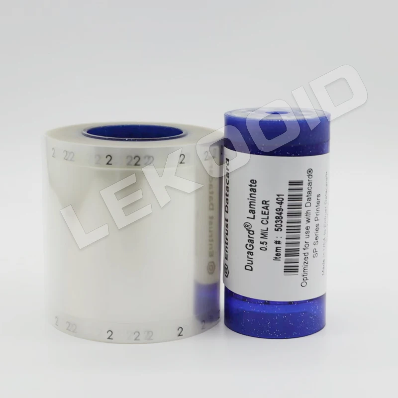 Datacard 503849-401 Clear 0.5 mil DuraGard clear Overlaminate Ribbon & Cleaning Kit for Datacard SP75,SP75 plus Id card printer