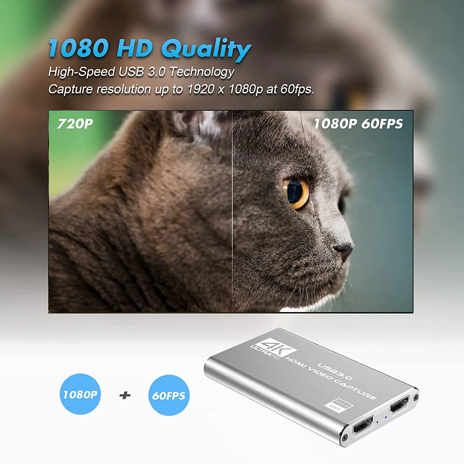 New 4K Audio Video Capture Card Full HD 1080P USB 3.0 HDMI Video Capture Device for Game Recording Live Streaming Broadcasting