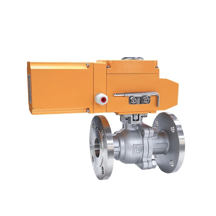 COVNA IP67 Waterproof Normally Closed Fail-Safe DN32 Automatic Reset Module Motorized Electric Flange Ball Valve
