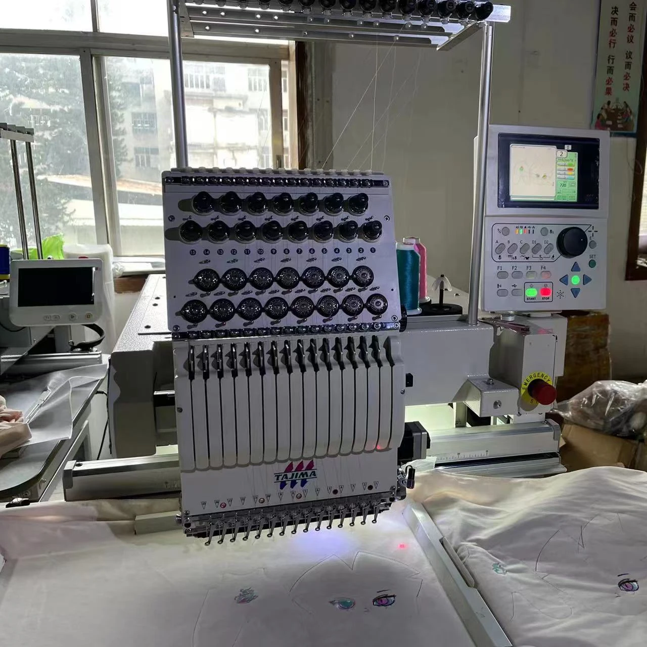 used  TAJ I MA   Embroidery machine single head twelve fifteen twenty needles