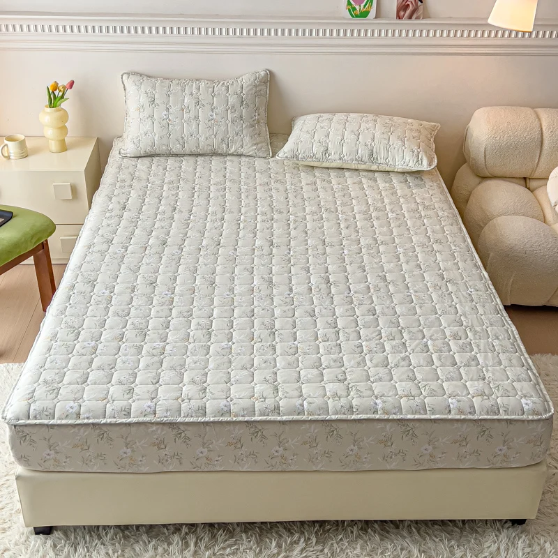Custom Mattress Protector Anti Bed Bug Proof Protector Quilted Cotton Bed Cover Kids Queen Fitted Bedsheet