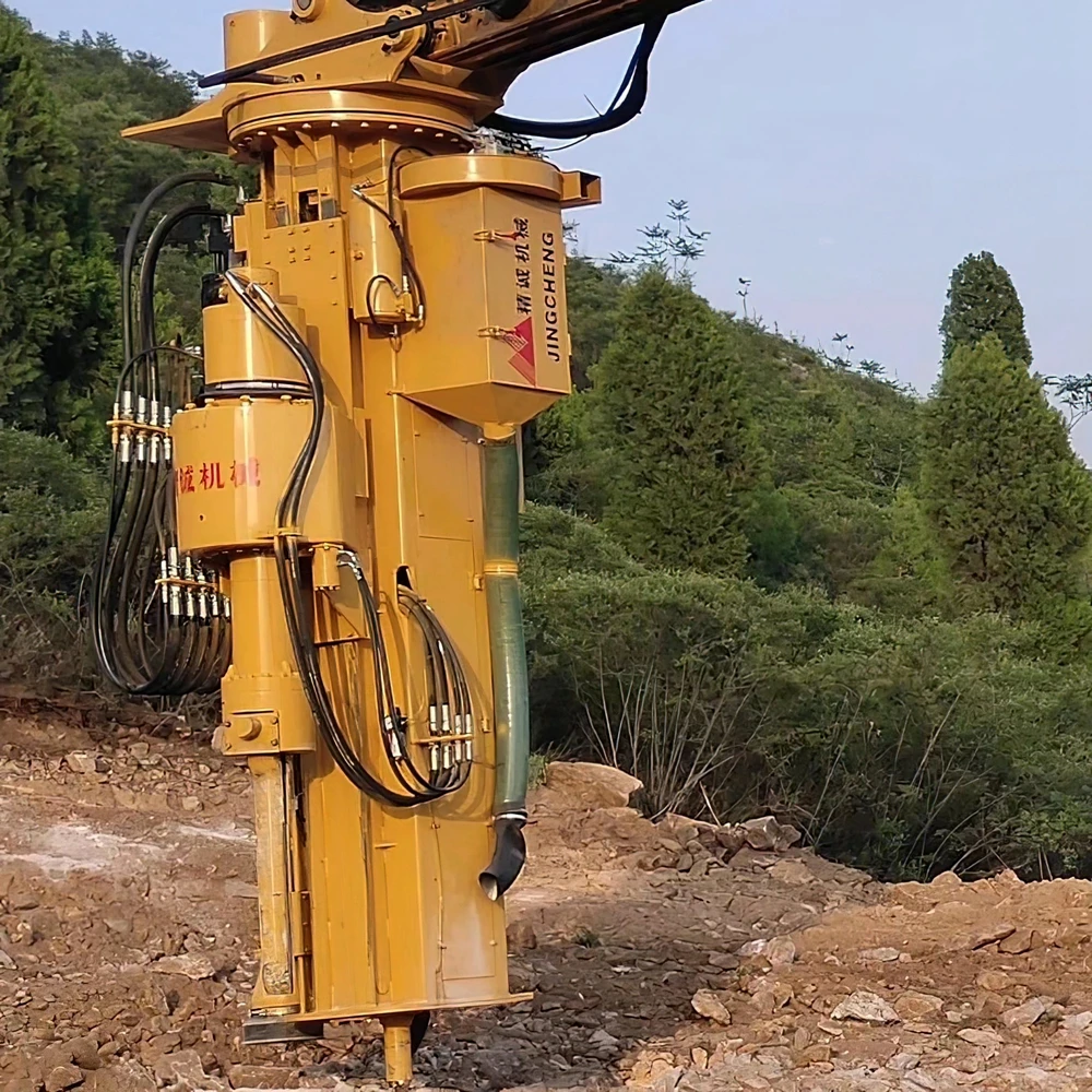 For stone breaking and demolition blasthole drill rig and splitter machine,multi-functional excavator-powered rock splitter