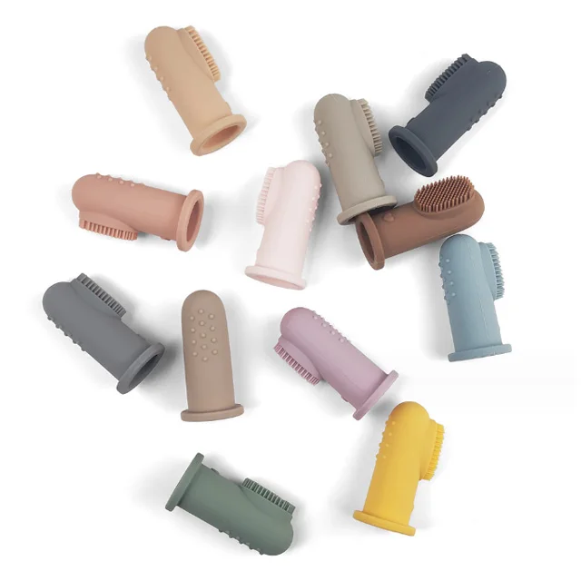 2023 New Kids Safety Silicon Tooth Brush Silicone Baby Finger Toothbrush For Silicone Baby