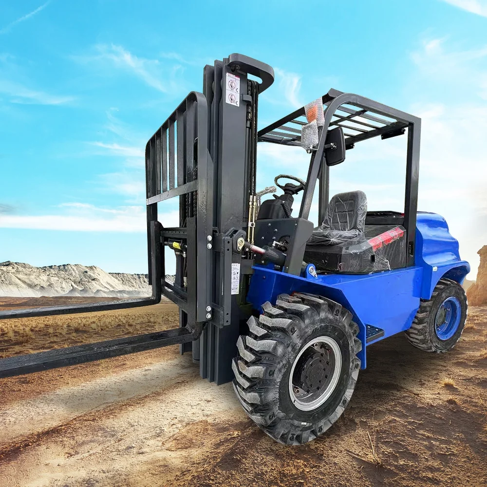 New All Terrain Manual Forklift Price 4x4 Telescopic Forklifts Electric Fork Lift Off-Road Forklift 5 Ton Diesel