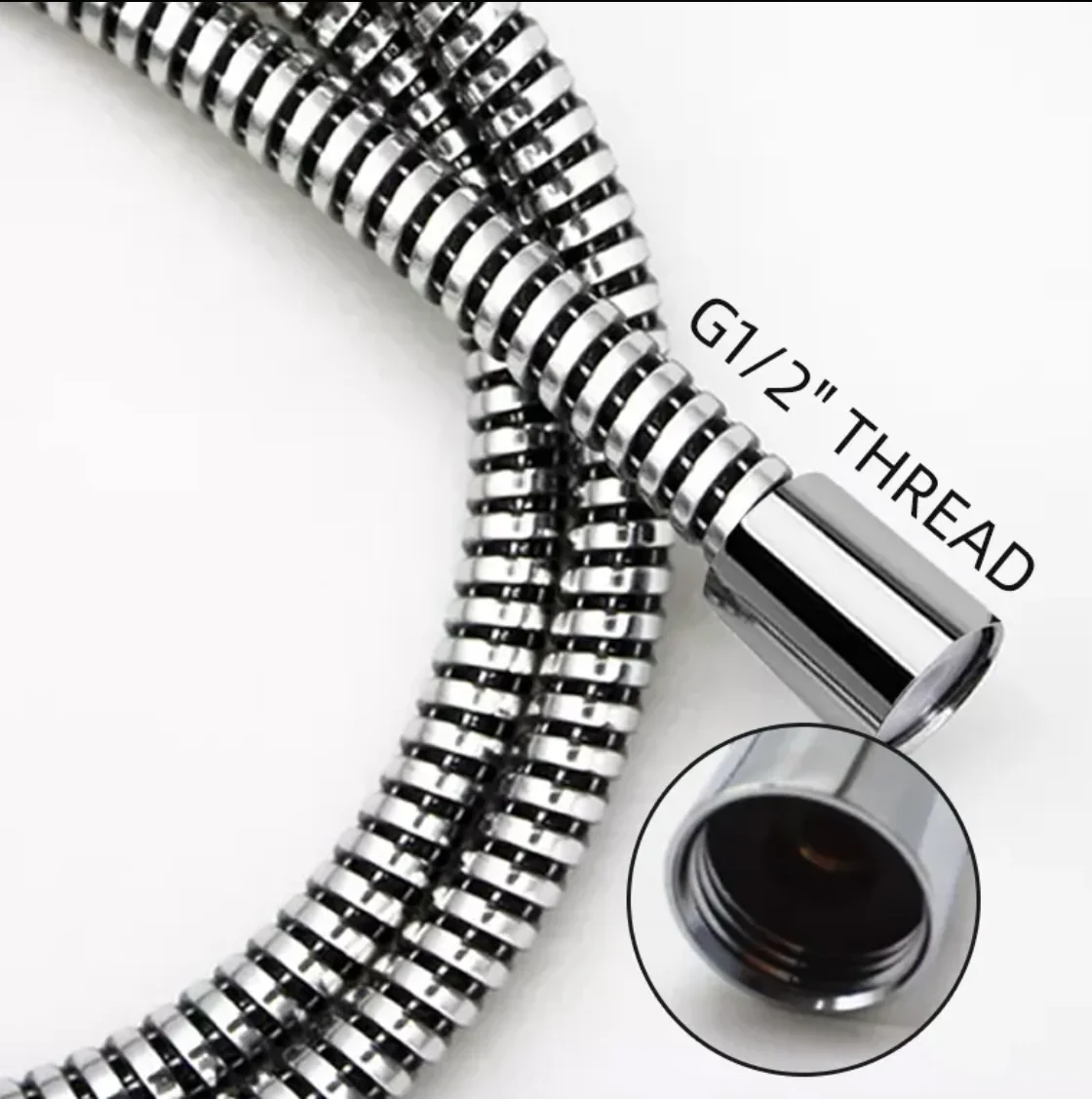 High Quality Anti-explosion Silver Bathroom Adjustable PVC Shower Hose