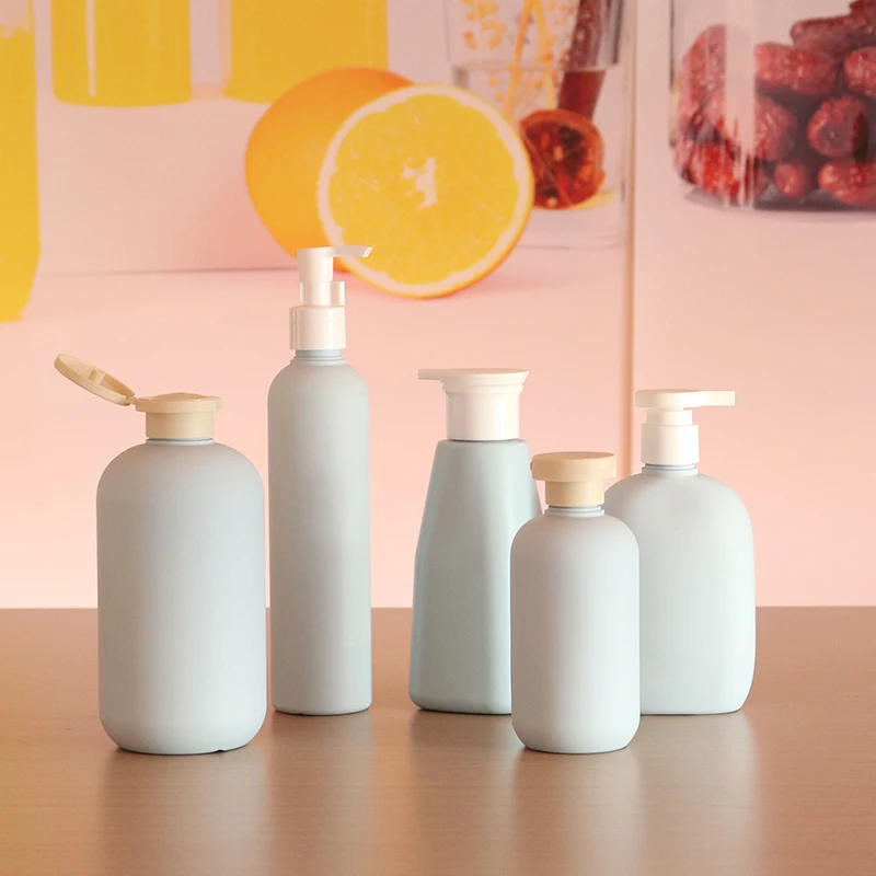 MAYSURE Custom Manufacturer 50 ml 100 ml 440 ml 500 ml Colored Plastic Bottle oblate shape with flip top Plastic Cosmetic Bottle