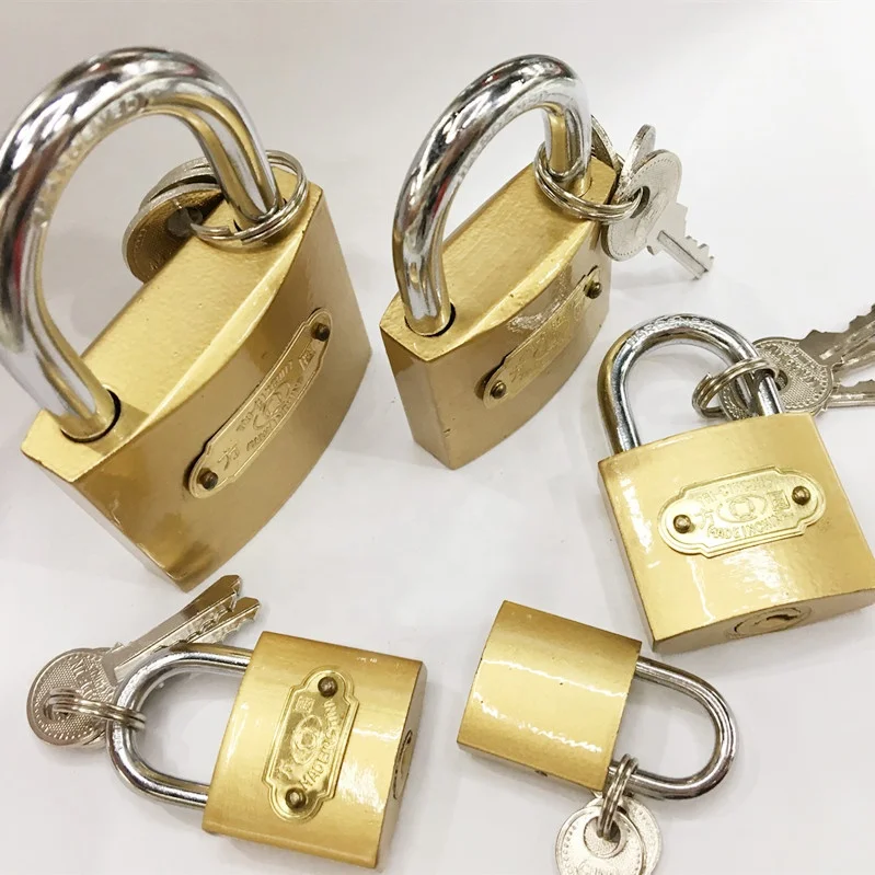 canyu lock factory cheap price imitate brass padlock Hot sale products door lock big small size padlock 32mm yellow lock