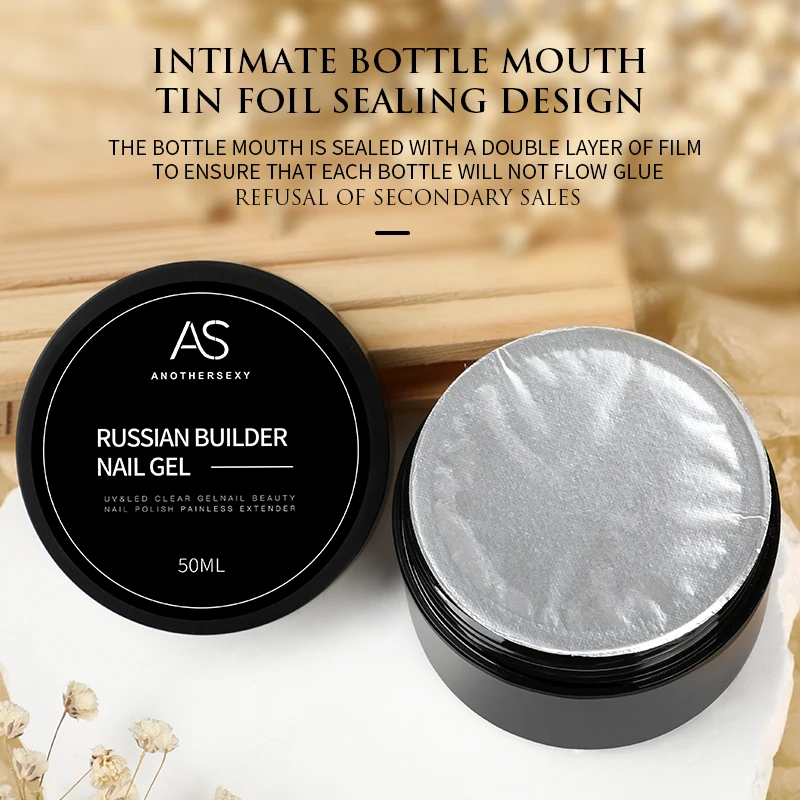 Factory Private Label Gel Nail Buildering UV LED Soak Off Buildering 50ml Bottle Russian Buildering Nail Gel