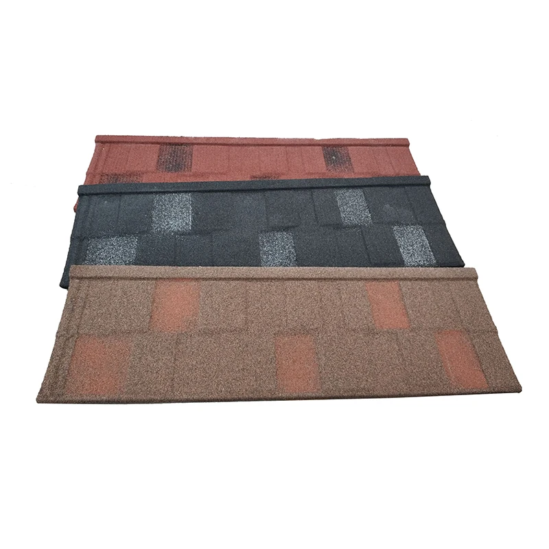 Easy To Install Synthetic Resin 0.4mm Stone Coated Roofing Tile Metal Shingles Roof Tile