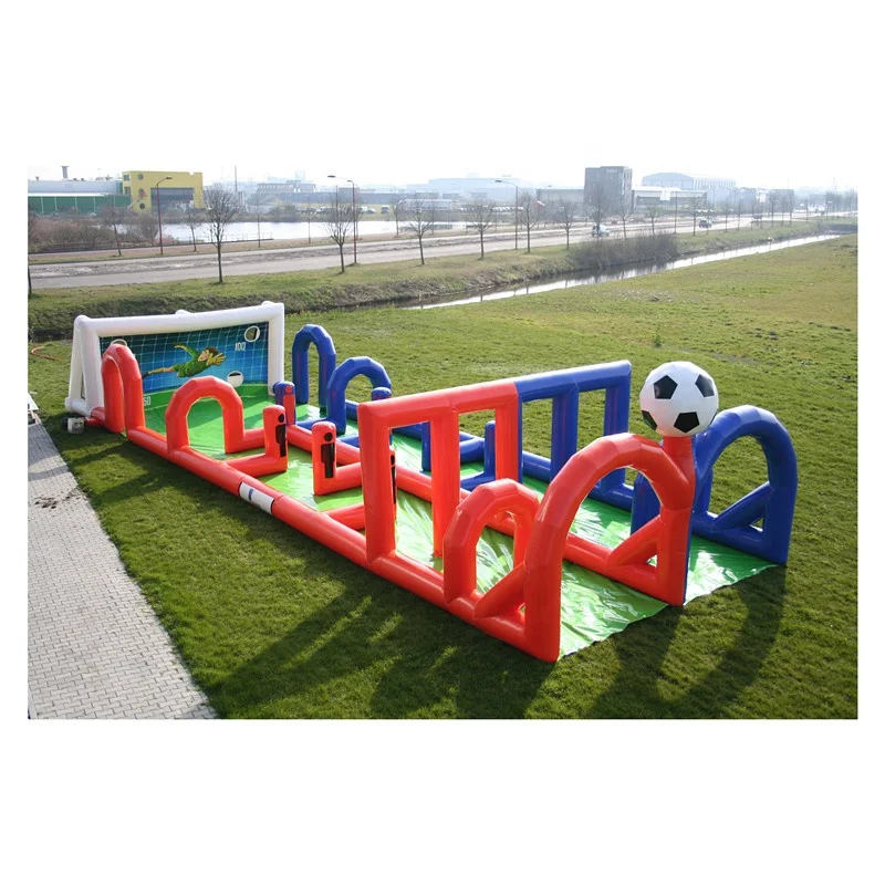 Inflatable Race Track for Soccer Ball Goal Game PVC Football Arena Adult Inflatable Race Track Obstacle