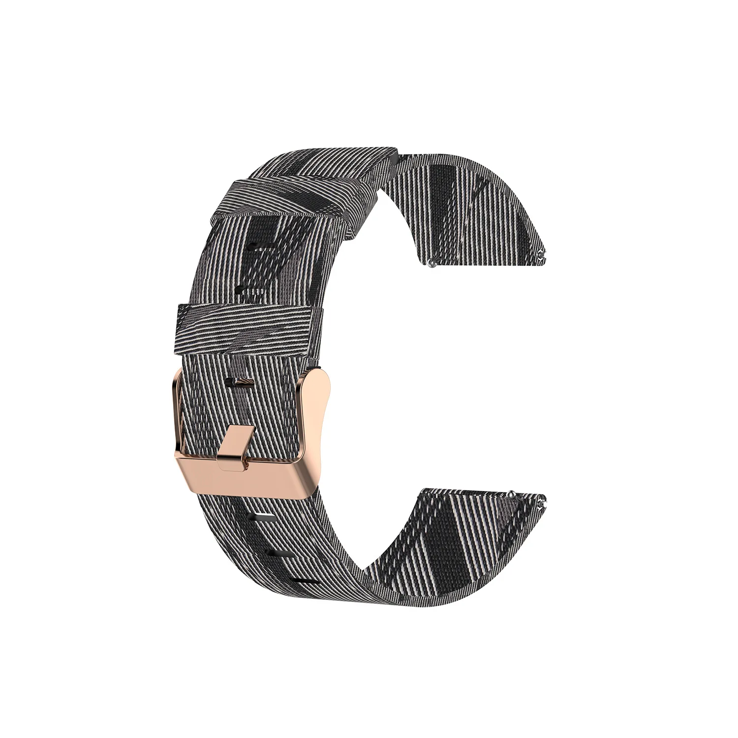 Qiman Nylon Canvas Color Striped Watch Band Strap for Huawei Honor Magic Watch Dream GT GT2 2 SE GS Pro 42mm 46mm