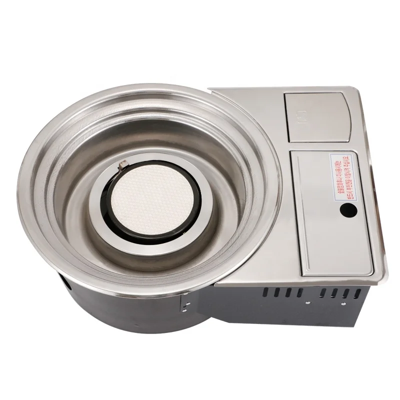 portable folding built in korean bbq grill natural gas lpg propane ceramics stove grill table for restaurant