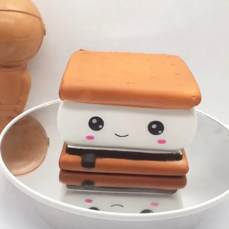Игрушки Jincan Squeeze оптом смайлики конус смайликов сэндвич-печенье вафельный пирог и торт имитация медленного отскока