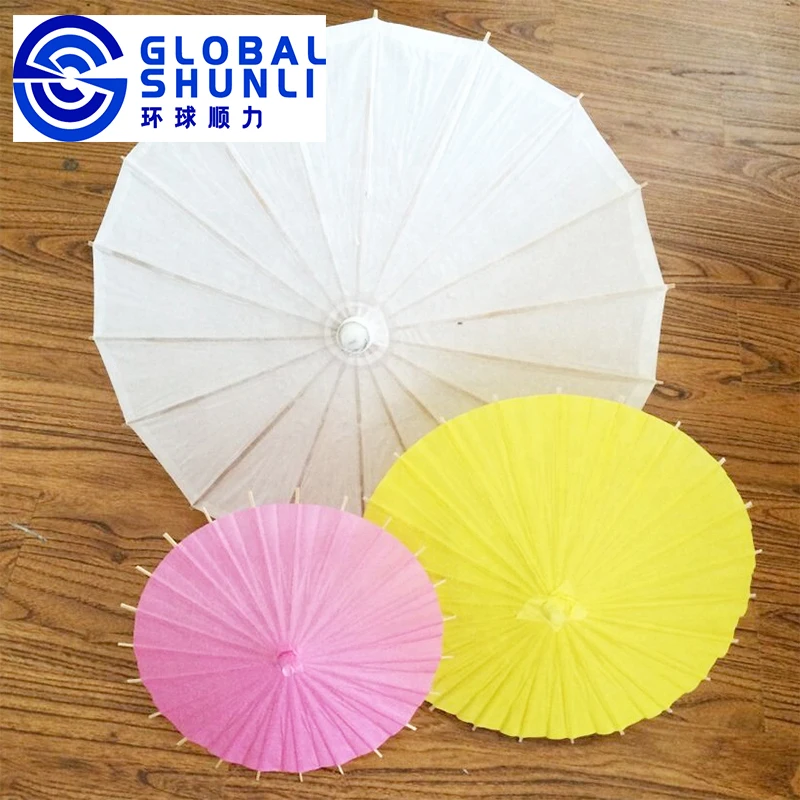 paper parasols White  Paper Umbrella 23.6' Paper Parasol Umbrella DIY Decorative Chinese Japanese Umbrella for wedding Props