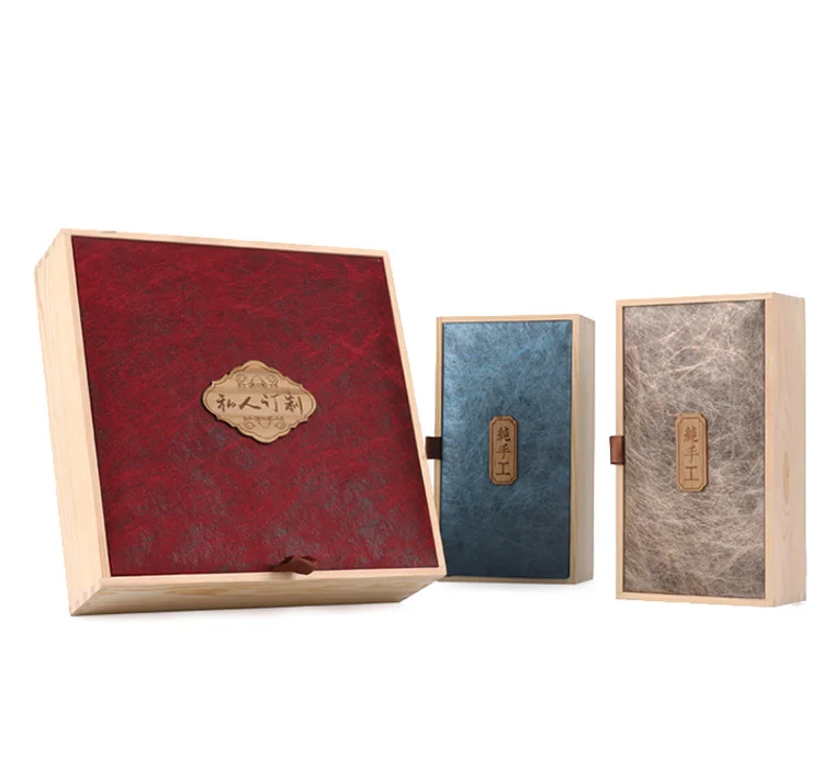 Star Packaging Custom Decorative Small Wooden Bamboo Jewelry Ring Wine Watch Money Tissue Spice Tea Storage Gift Boxes