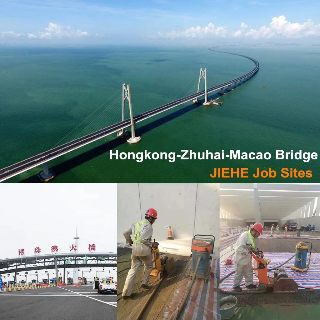 13 HP gasoline engine Concrete saw cutting machine with different saw blades