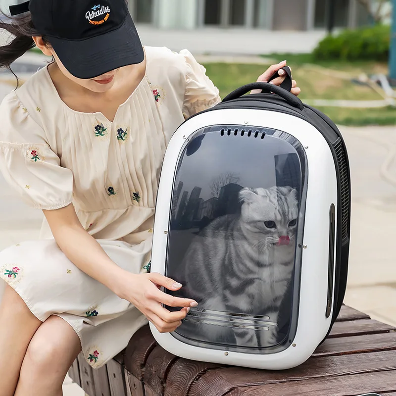 Wholesale Colors Transparent Dog Cat Space Capsule Carrier Bag Travel Pet Backpack Bag