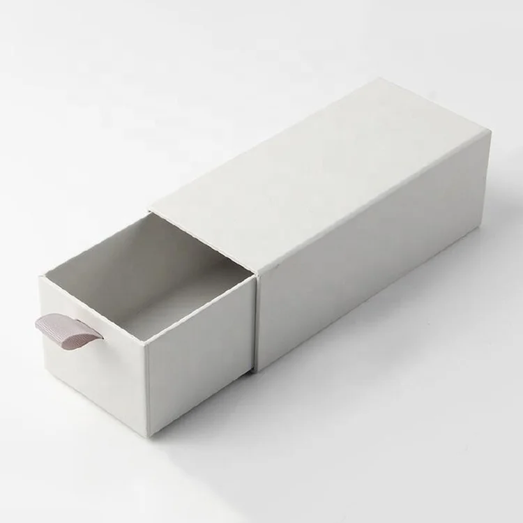 Custom print luxury black cardboard white slide out drawer 50ml 100ml perfume bottle packaging box for attar