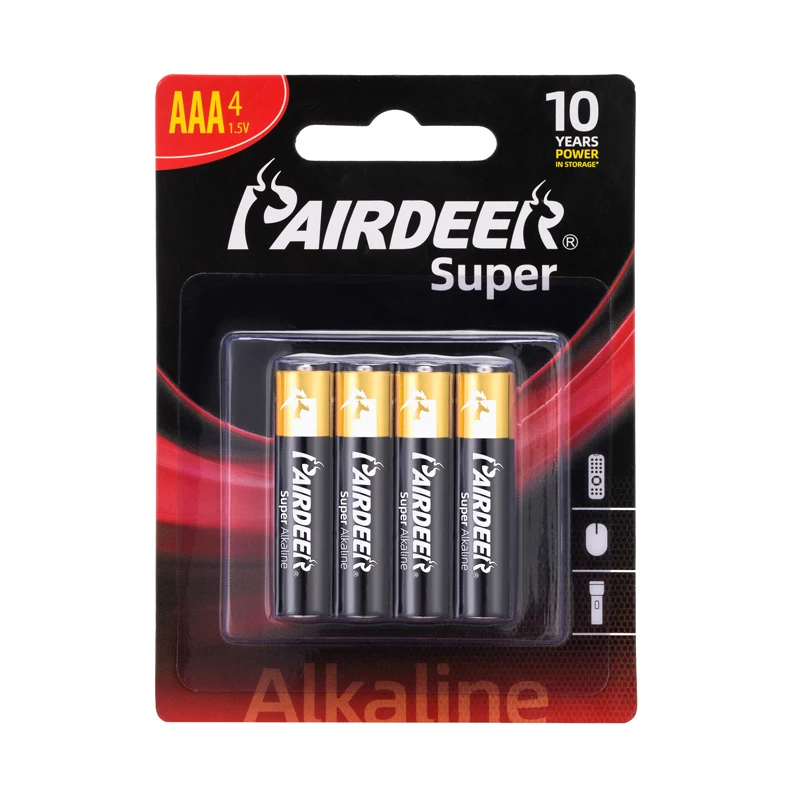  Pairdeer 1 5 в aaa am4 LR03 AAA цинк Марганец супер № 7 Щелочная сухая батарея для