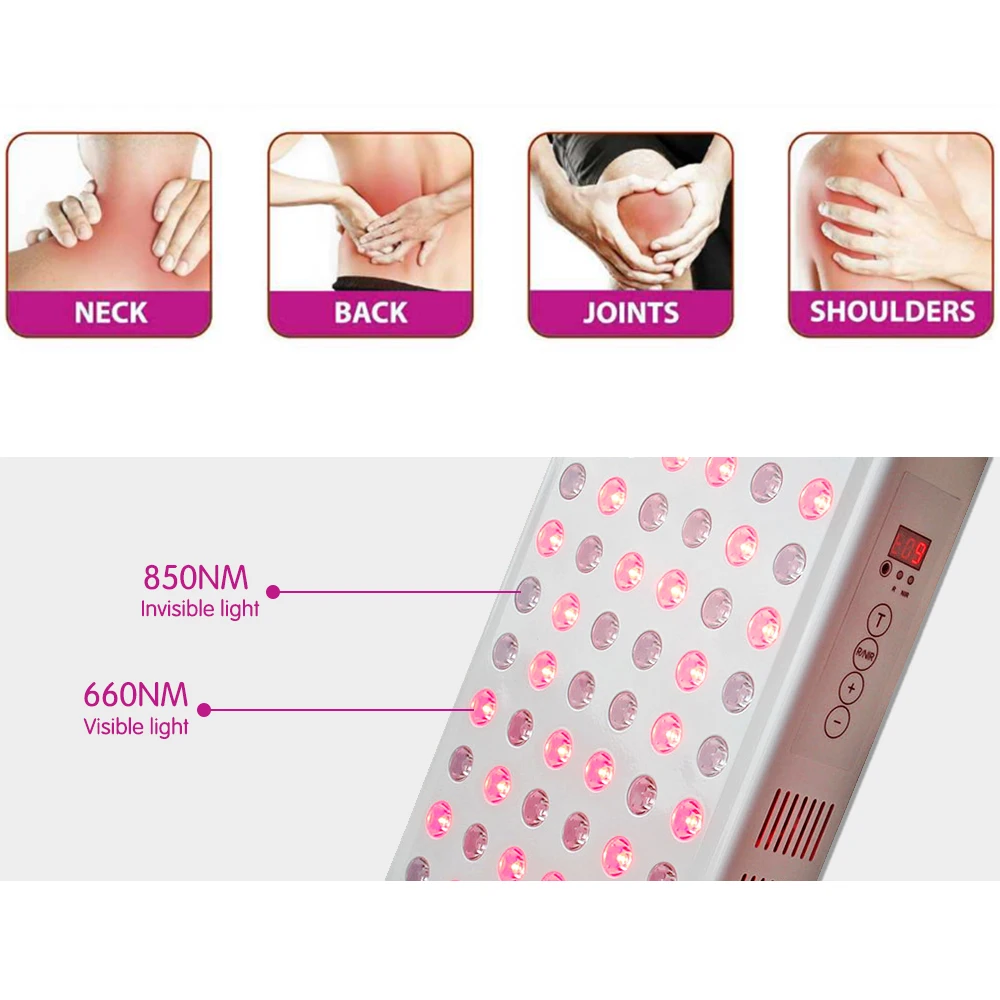 Ideatherapy infrared light therapy 850nm 660nm TL100 with time remote control low emf red light therapy panel