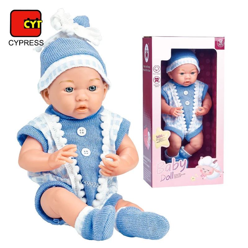 New Arrival 10 Inch PVC Baby Dolls Newborn Baby Doll Toy Realistic Baby Doll For Girls