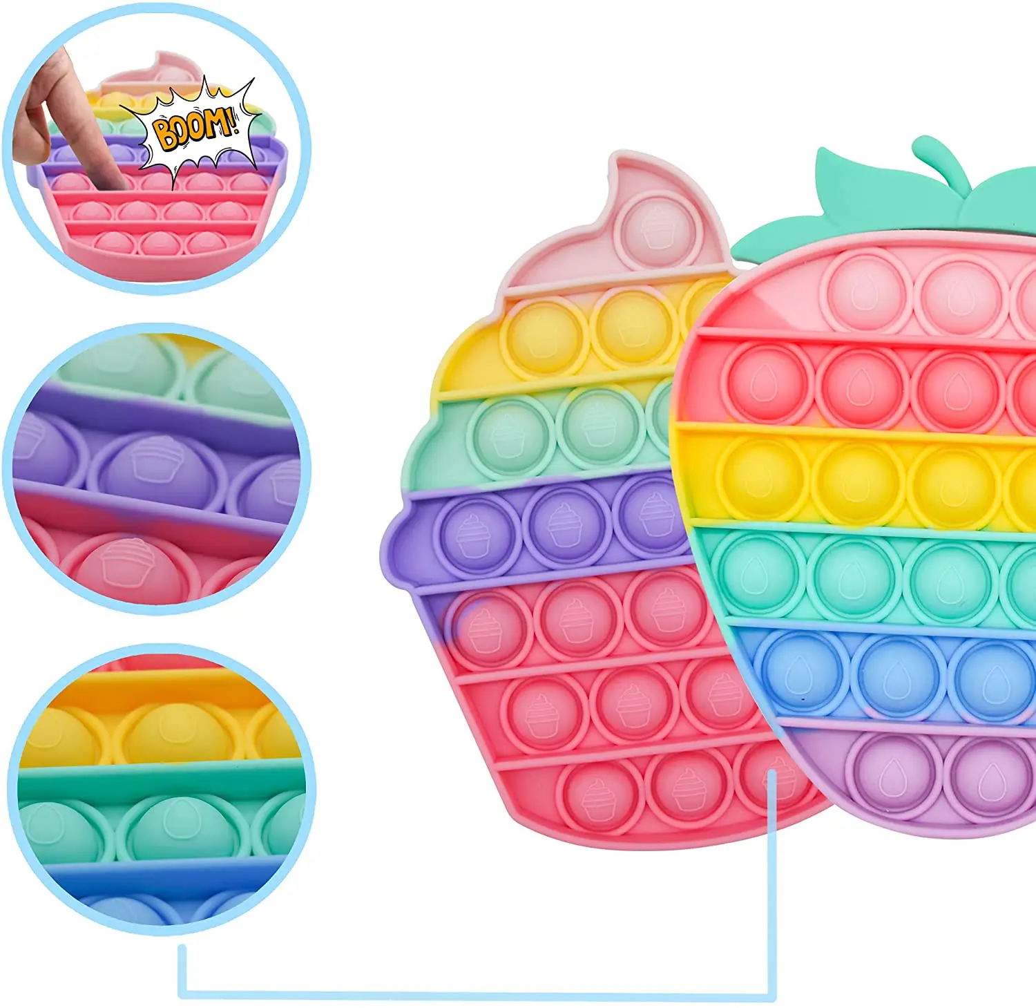 Best Sell Ice Cream  Cute decompression push bubble fidget sensory toy other toys & hobbies For Kids Adult