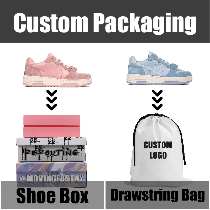 Manufacturer customized new trendy brand thick sole sneakers high quality brand logo casual trendy casual shoes