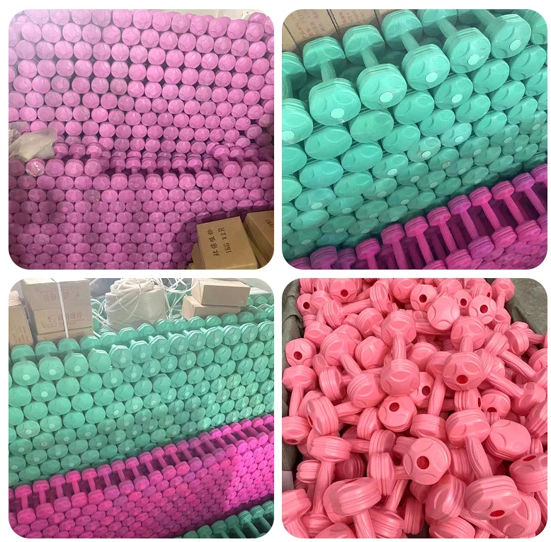 Home Gym Fitness Weight Lifting Equipment Plastic Free Weight Cement Dumbbell