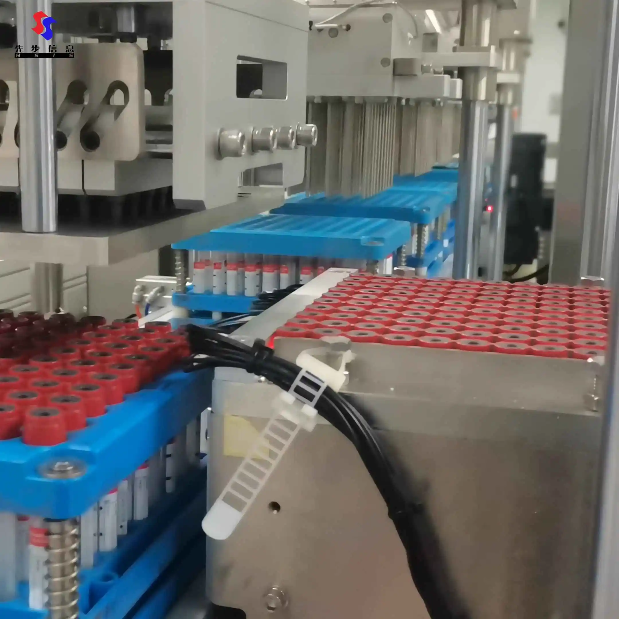 Vacuum Vacutainer Blood Tube Assembly Machine , Blood Sample Test Tube Collection Line