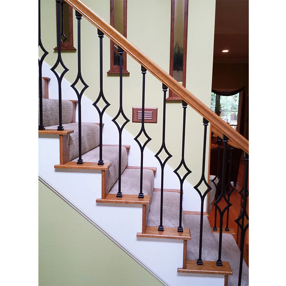HUAART Cheap Wrought Iron Stair Railings Wrought Iron Balusters Wholesale Wrought Iron Balustrades Metal Balusters