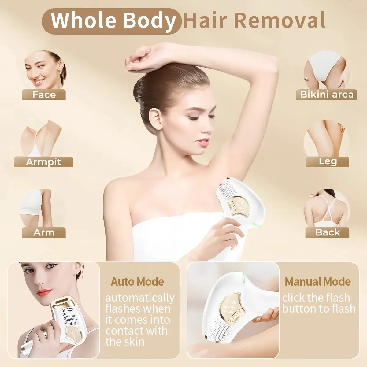 Home Beauty SPA 9-speed Skin Rejuvenation/Acne Removal/ Freezing Point Hair Removal Beauty Equipment IPL Laser Hair Removal