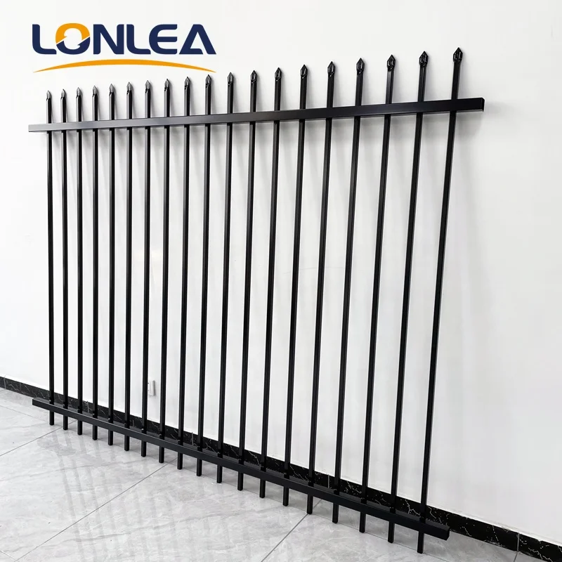 Hot Sell Cheap Wrought Iron Steel Fence Panel/ Aluminum Metal Picket Ornamental Fence