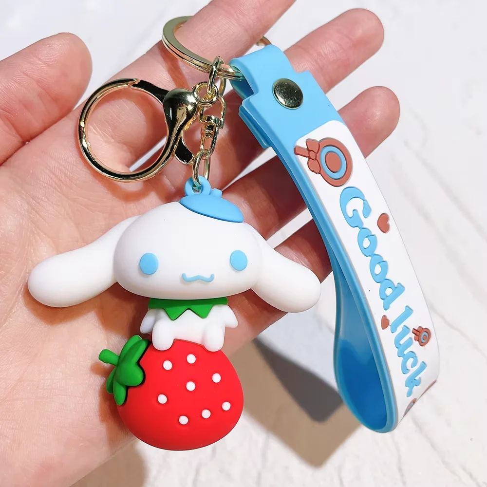 Animation Silicone Kitty Kawaii Sanrios Keychain for Backpacks Pendent Cartoon Anime Hellos Figure Keychain Wholesale Keychain