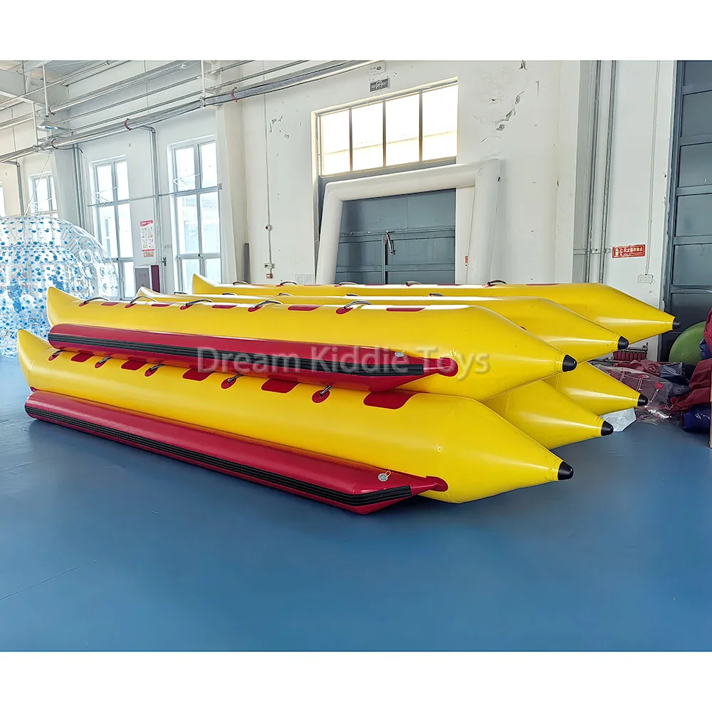 Manufacturer Floating Inflatable Banana Boat Tube For Beach Water Park Game Towable Boat Inflatable Flying Fish