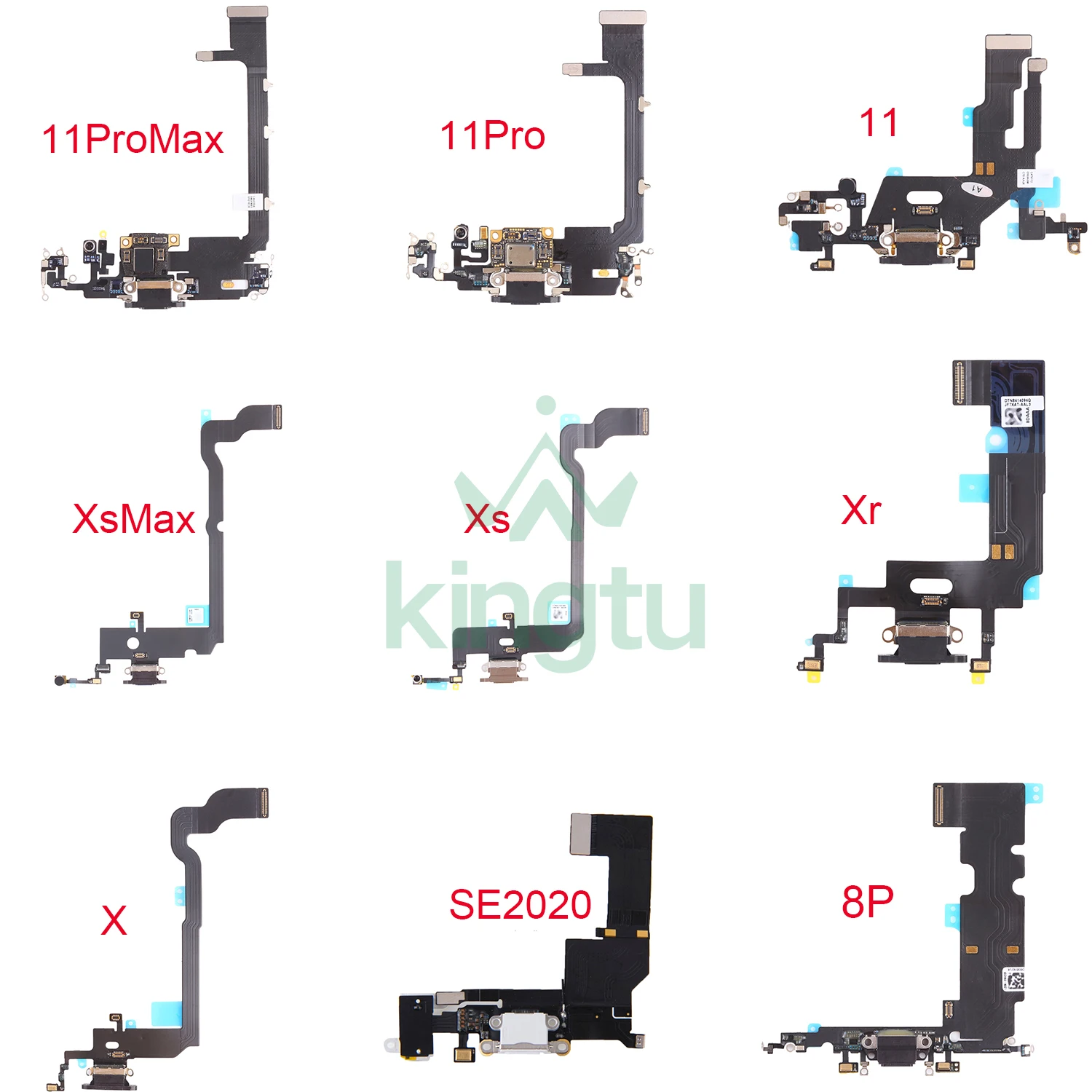 Гибкий кабель для зарядного порта iPhone 6 6s 6SP 7 8 X XR XS MAX 11 12 13 Mini
