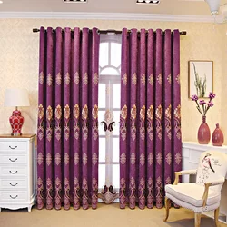 chenille Living room balcony jacquard curtain finished products wholesale luxury high shade vertical curtain spot