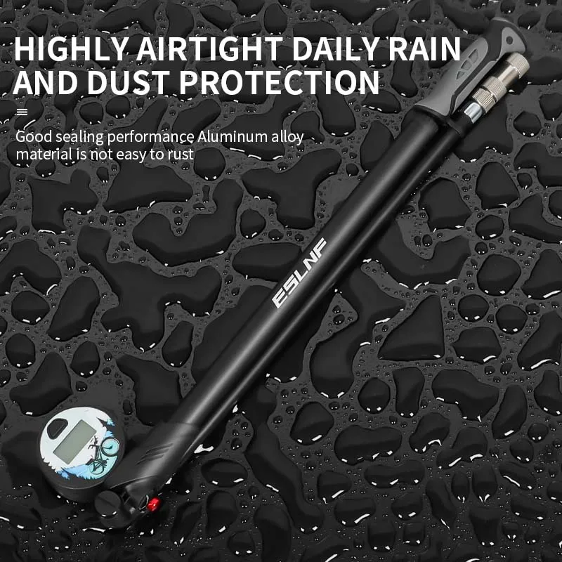 Portable Bicycle Fork Air Pump High Pressure 300PSI Cycle Air Suspension Fork Pump Portable Front Rear Fork Pump with Gauge