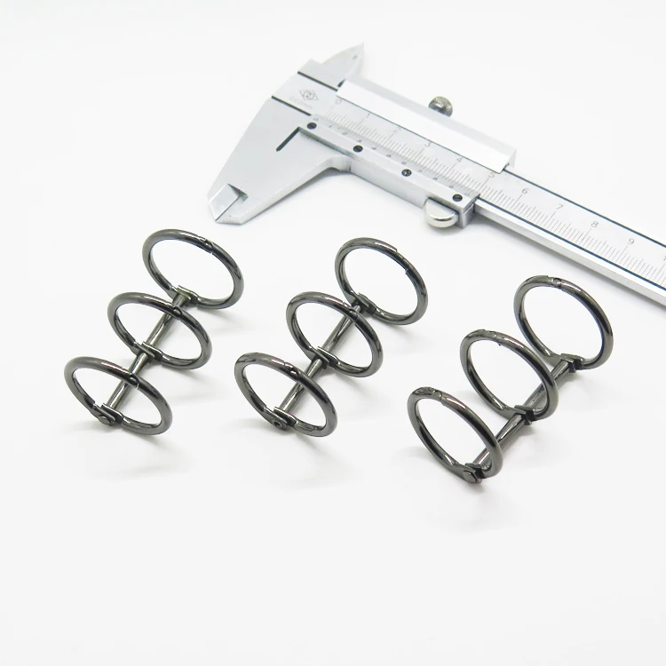 YIWANG Hot Sell Black Nickel Stationery Calendar Binding Ring With Three Holes