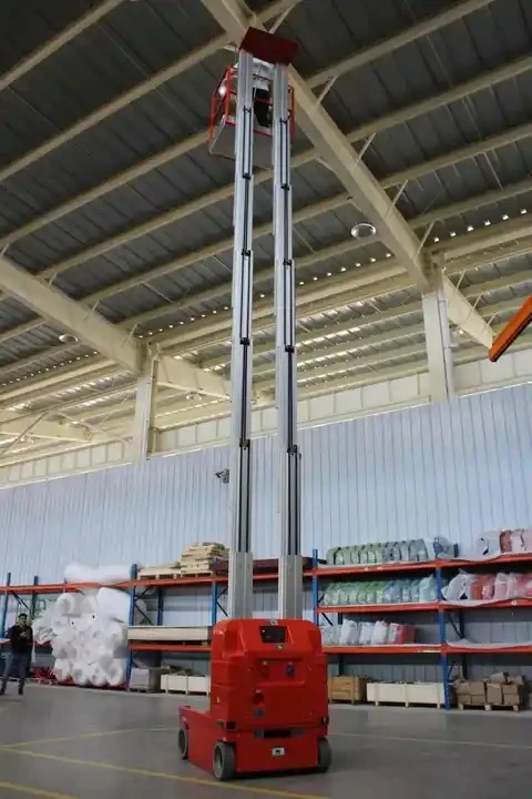 BTSP2 High Quality Electric Aluminium Alloy Telescopic Self Propelled Vertical Aerial Working Platform Lift