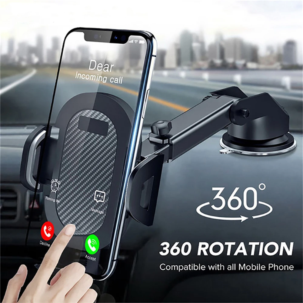 2020 Автомобильный держатель для телефона с присоской 360 крепление в автомобиле подставка без магнитной поддержки мобильный сотовый телефон смартфон
