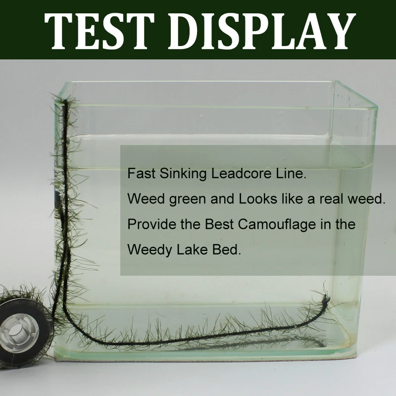 5m Camo Weed Effect Leadcore Rigs Leader 35 45lb Lead Core Carp Chod Fishing Tackle Line