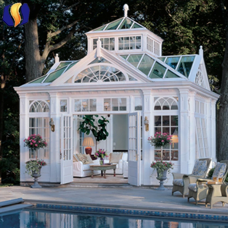 Торговая гарантия, оцинкованная стальная рама, садовая теплица/стеклянная викторианская теплица на продажу