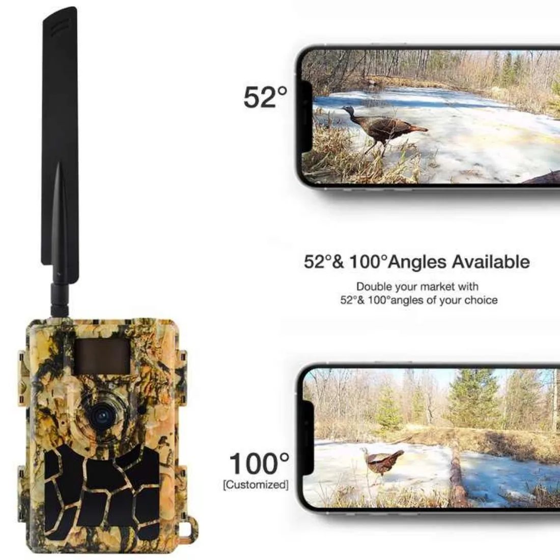Willfine 5.8CG 4G 24MP Cellular Wild Game Trail Camera Traps with No Glow LEDs GPS MMS Email SMS APP Control for Hunting