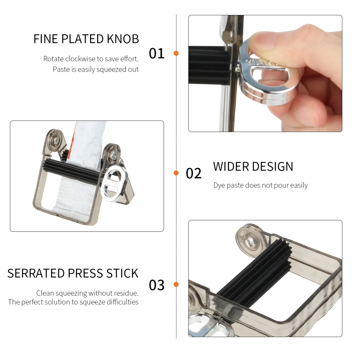 High Quality Salon Tool Milking Toothpaste Artifact Extruder Squeezing Facial Cleanser Hand Cream Pigment Hair Dye Tube Squeezer